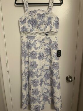 Lulu's White and blue floral dress